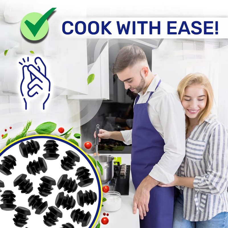 20 Pieces Rubber Feet for the Cooking Hob Grate with