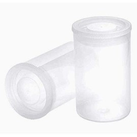 20 PCS Clear Plastic Film Canisters with Lids，35mm CaliberEmpty Camera Reel Containers,Storing of Small Personal and Household Items,Pills, Film, Keys, Coins, Art Beads and More Storage Containers