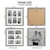 Hongkee 14x14 Picture Frame Set of 2, Grey with Glass