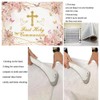 First Holy Communion Backdrop Boho Floral God Bless Baptism Backdrop