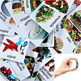 Smile4Autism Small 1.5"x1.5" Loose Spanish Visual Picture Cards, Receptive and Expressive Language, Speech Articulation Therapy, ASD, ADD, ADHD, Apraxia, & Stroke Patients