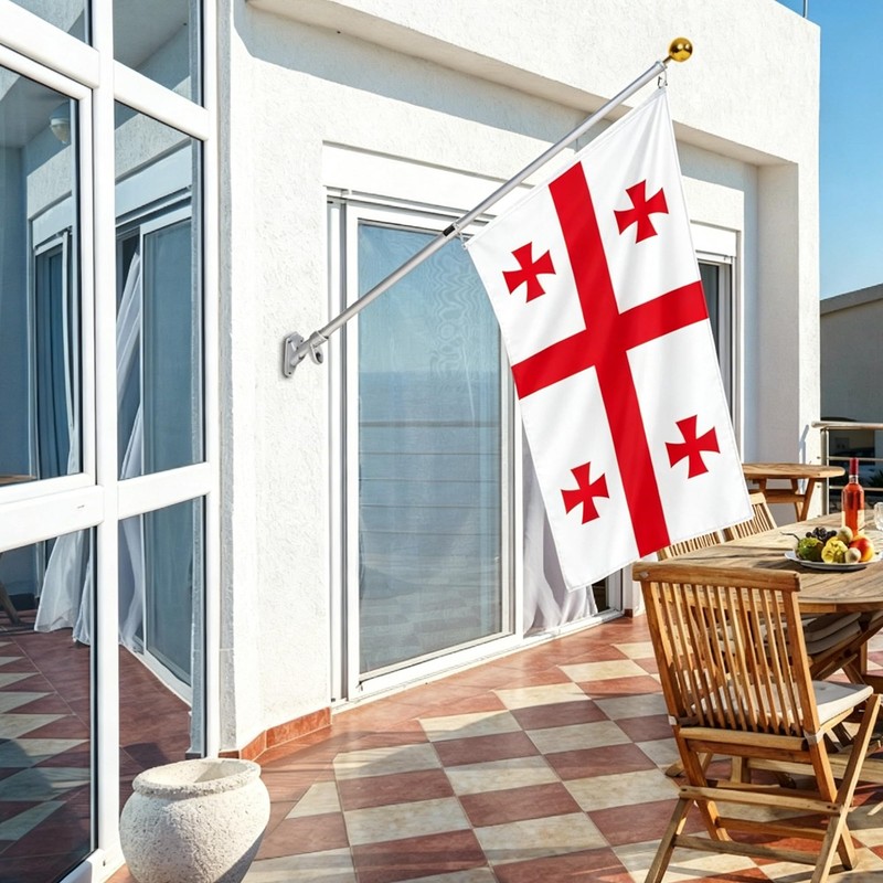 Republic of Georgia Flag 3x5 Ft Double Sided with 2