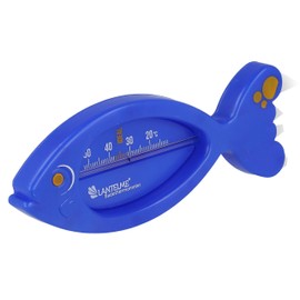Lantelme Bath Thermometer Fish in Blue Analogue Thermometer for Safe Bathing in Bathtub for Babies Toddlers Children and Adults up to 52 °C Water Temperature (Blue)