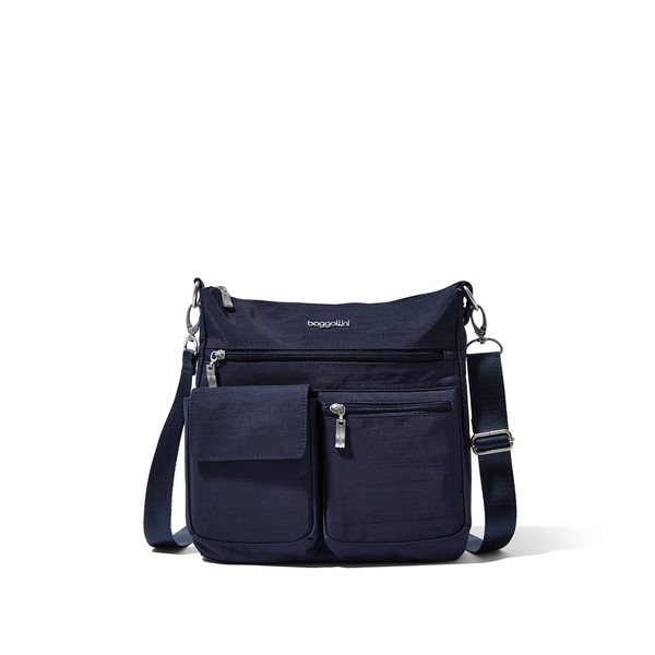 Baggallini Women's Modern Everywhere Slim Crossbody, French Navy, One Size