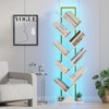 Qupui Tree Book Shelf with LED Lights, 9 Tier Floor