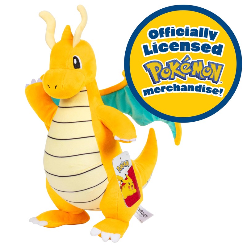 Pokémon Dragonite Plush - 12-Inch Dragon- and Flying-Type Plush