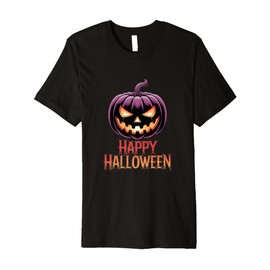 Happy Creepy Spooky Design Lantern Jack Kürbis Ideal For Premium T-Shirt