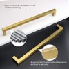 homdiy Brushed Brass Cabinet Handles Gold Cabinet Hardware 10Pack -