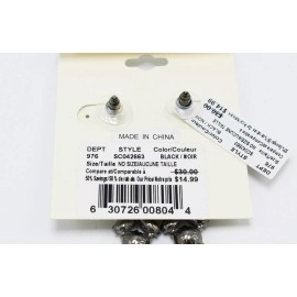Punch New Pair of Linear Black Rhinestone Drop Earrings by Punch Fashions #SE2