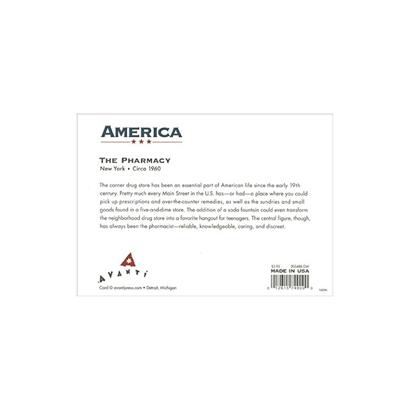 Prescription Drug Store Avanti America Collection Get Well Card