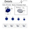 Ofeiyaa 15 Pairs Magnetic Stud Earrings Cubic Zirconia Non-Piercing Earrings