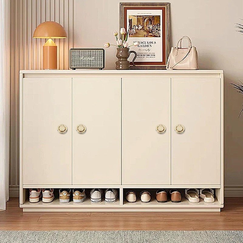 Pastlla 4Pcs Flush Ring Pull Round Recessed Pull Handle Knob