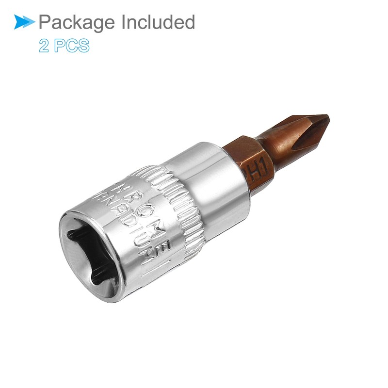 CoCud PH1 Phillips Impact Bit Socket 1/4" Drive S2 Steel