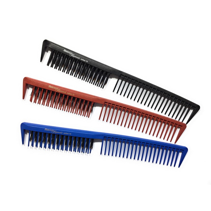 Hercules Sägemann HS C10 carbon 10 comb with real bristles,