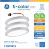 GE LED Surface Mount Indoor Floodlight, 15W, 5-Colors (3 Pack)