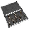 Stark USA 9-Pieces Step Drill Bit Set Unibit, Titanium Coated,