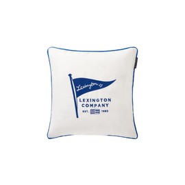 LEXINGTON Sham White/Sea Blue, 50 x 50 cm