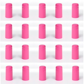 GLOSSY HOT PINK SHRINK CAPSULES 32 HEAT SHRINK CAPS FOR ALL STANDARD WINE BOTTLES 30X60 WITH PULL TAB