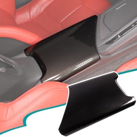 Hudiriy ABS Center Console Protector Pad Automobile Waterproof Armrest Box Cover Compatible with Corvette C8 2020-2023 Car Armrest Box Panel Protect Trim Accessories (Carbon Fiber Pattern)