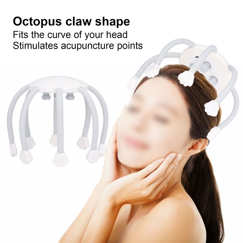 Electric Head Massager Rechargeable Ergonomic Stress Relief Relax Claw Scalp