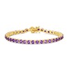FANCIME Amethyst Bracelet Gold Tennis Bracelets February Birthstone Sterling Silver