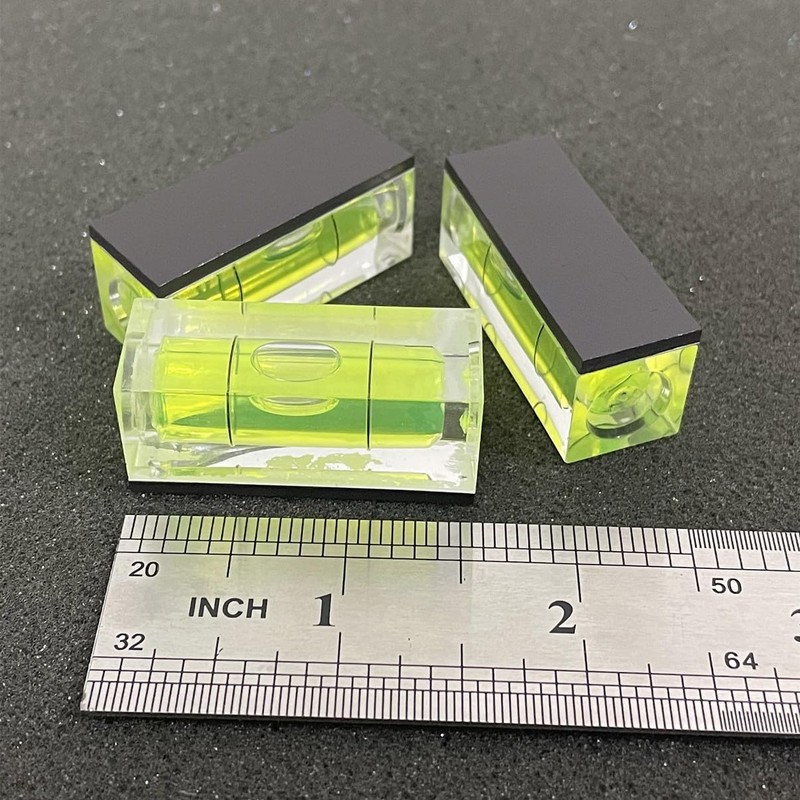 ZUJHPYMI 2Pcs Bubble Spirit Level with Magnetic Base 15x15x40mm Single
