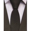 Elfeves Men Skinny Black Silk Wool Ties Cotton Timeless Matte