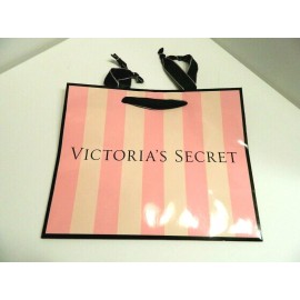Victoria's Secret Victoria Secret VS Pink Stripe Paper Glossy Empty Gift Bag 11"X 9"X 5" NEW