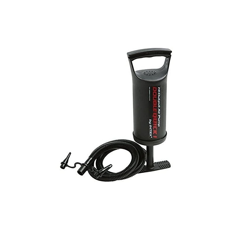 Intex 68612 Double Quick High Output Handluftpumpe, Schwarz, 29 cm