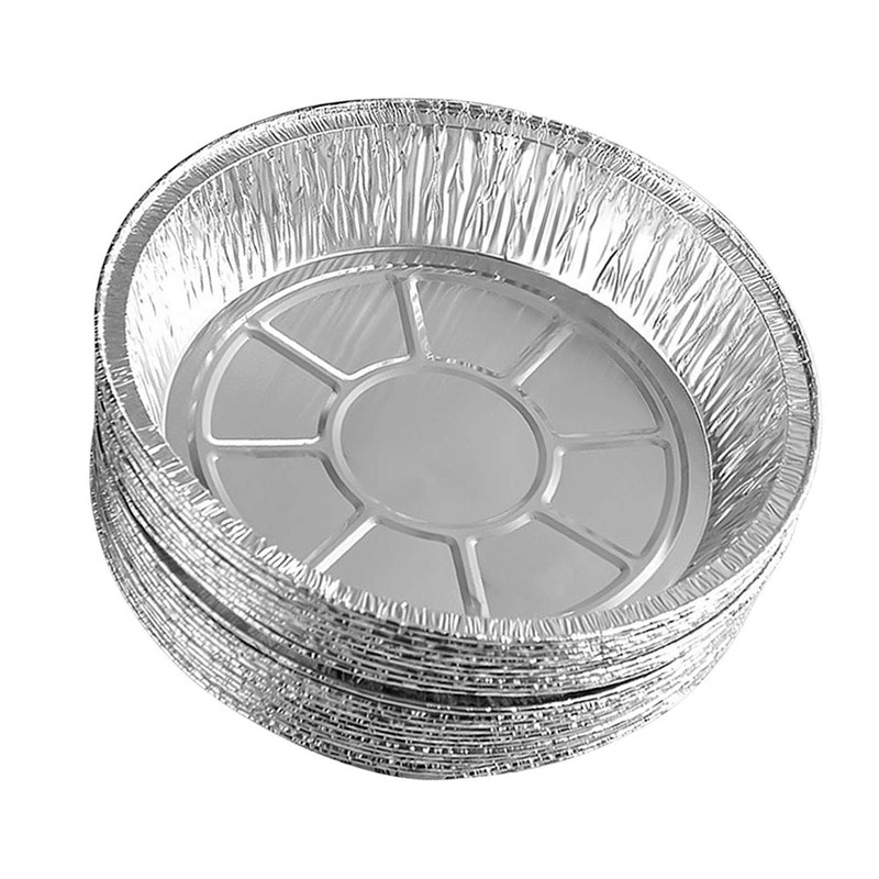 50PCS 9 Inch Disposable Aluminum Foil Plates Round Tin Foil
