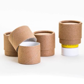 40 mL / 1.35 OZ Kraft Paperboard Lip Balm/Salve/Cosmetic/Lotion Jars x25