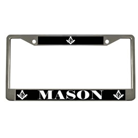 Masonic Mason Logo Design Heavy Duty Metal Car License Plate Frame Auto Tag Holder