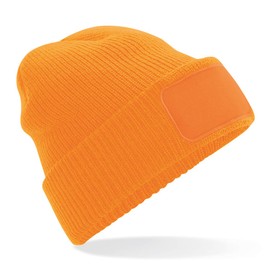 Beechfield Unisex Thinsulate Patch Beanie, Fluorescent Orange