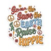 (2 Pack) Save The Earth Stickers - Raise a Hippie