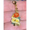 Gold Happy Mother’s Day Red Rose Charm Zipper Pull &