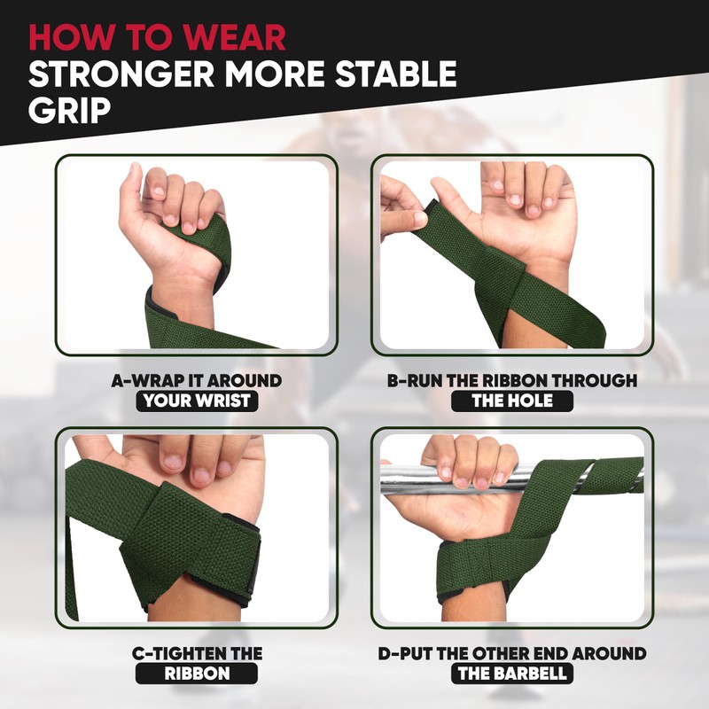 BFS IMPEX Lifting Straps for Weightlifting, Weightlifting Cotton Straps with