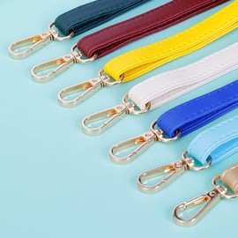Blausky Adjustable PU Shoulder Strap, Leather Shoulder Strap, Women's Bag Strap, Bag Strap, Shoulder Bag, Bag Strap, Women's Accessories, for Bags, Handbags, White + Silver, 140 cm x 24 mm