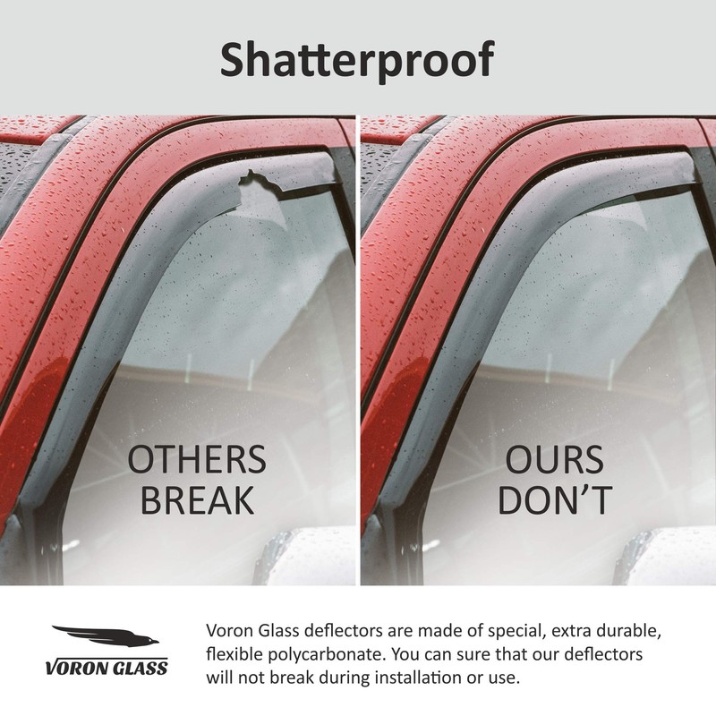 Voron Glass in-Channel Extra Durable Rain Guards for Ford Explorer