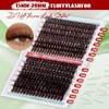 FADVAN Dark Brown Fluffy Wispy 3D Volume Lash Clusters -