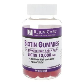 Biotin Gummies Rejuvicare 60 Gomitas 10,000mcg Cabello Piel                                                                                           