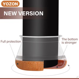 Chair Leg Floor Protectors Round Chair Leg Protectors for Hardwood Floors Silicone Caps Felt Furniture Pads Covers Anti-Scratch Reduce Noise 32 Pack Clear Round X-Large Fit 1-5/8" to 2" (40-50mm)