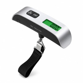 Handheld Portable Digital Luggage Scale with Grip Travel Portable Electronic Weighing Suitcase and Bag Digital Suitcase Weighing Scales (110Lb/50kg - Black)