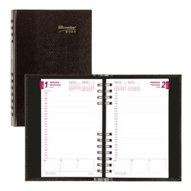 Brownline® 2025 CoilPro™ Daily/Monthly Planner, Appointment Book, 12 Months, January to December, Twin-Wire Binding, 8" x 5", Black (CB634C.BLK-25)