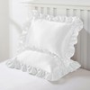 Entisn Ruffle Satin Toddler Pillowcase Set of 2, 13 x