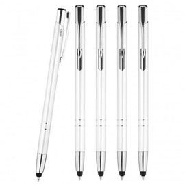 Wpro Stylosa – Set of 5 – Input Pen & Ballpoint Pen 2-in-1 – Tablet & Smartphone Thin Touch Screen Stylus Pen Tip