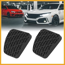 Partuto Car Auto Vehicle Rubber Black Brake Clutch Pedal Pad Cover 2pcs Replacement