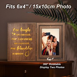 EYITUPC Light Up Friendship Gifts for Women Best Friend Picture Frame – Long Distance Best Friend Sister Bestie Bff Gifts for Women - Holds 2 4x6 Photos