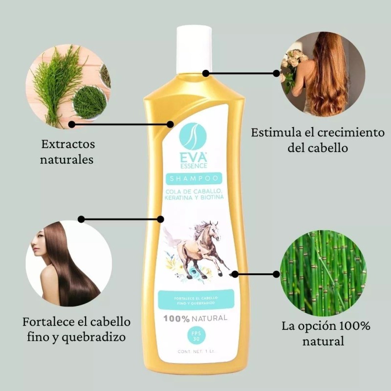 Eva Essence Shampoo Eva Essence Cola De Caballo 1l Crecimiento