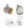 Metallor Mini Alpha Pots Log A500k Volume Audio Potentiometer Electronics