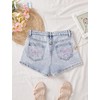 oyyniis Jean Shorts for Teen Girls Ripped Raw Hem High